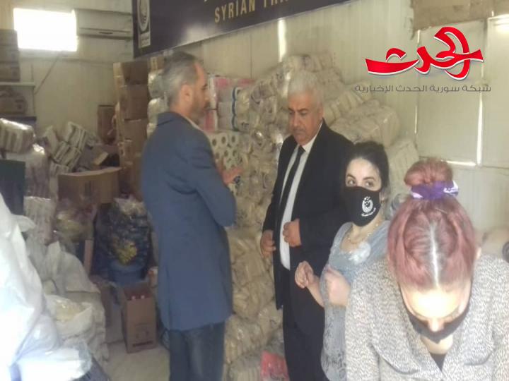 مدير السورية للتجارة يتأكد من حسن استلام المواطنين لمخصصاتهم عبر الرسائل