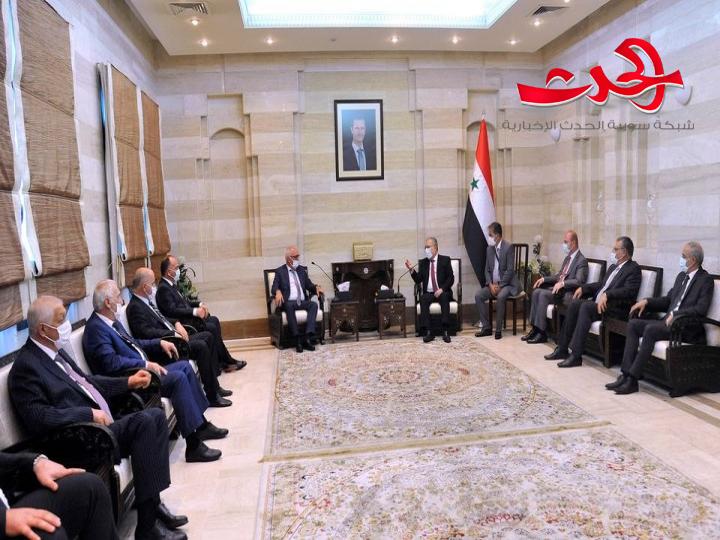 المهندس عرنوس يبحث مع وفد أبخازي سبل تطوير العلاقات الاقتصادية والتبادل التجاري بين البلدين
