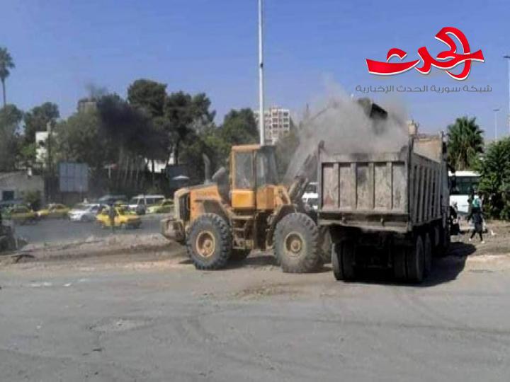 محافظة دمشق تنفذ حلاً مرورياً عند تقاطع كراجات العباسيين
