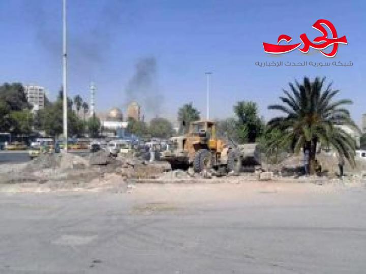 محافظة دمشق تنفذ حلاً مرورياً عند تقاطع كراجات العباسيين
