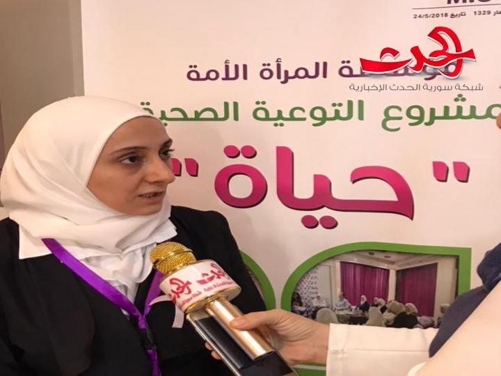 في الشهر الزهري..فعالية عن سرطان الثدي في مؤسسة المرأة الأمة للشابات الصم لينا الرفاعي: استهدفنا الفئات المهمشة