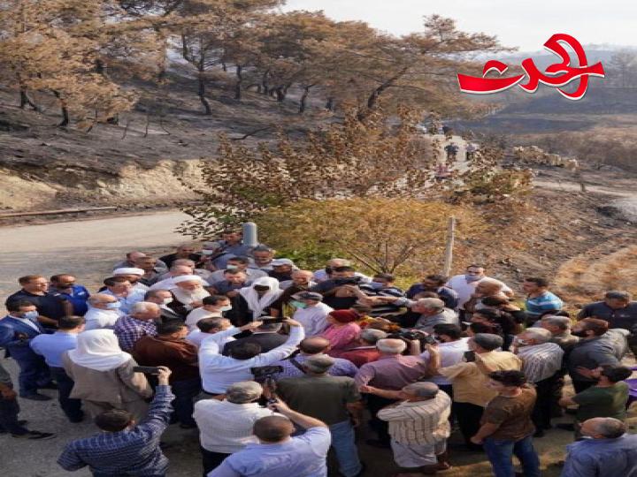 الرئيس الاسد يزور بللوران ويستمع للأهالي