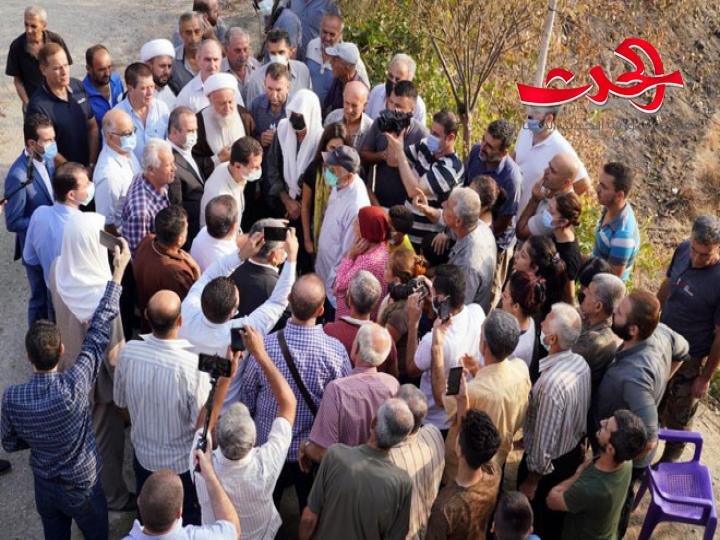 الرئيس الاسد يزور بللوران ويستمع للأهالي