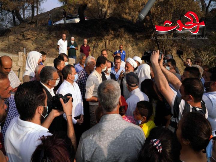 الرئيس الاسد يزور بللوران ويستمع للأهالي