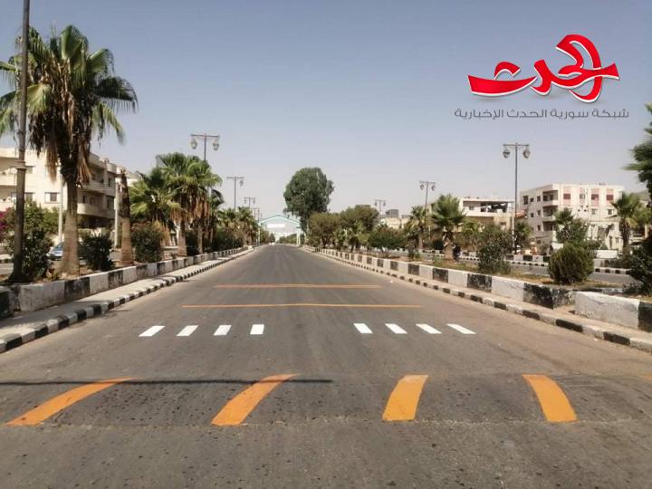 مؤسسة أسفار  تطلق مبادرة لطلاء المطبات بمدينة درعا