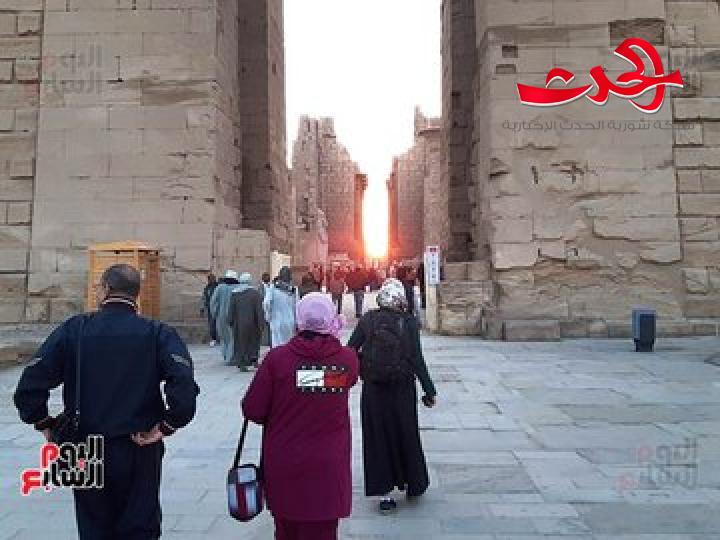 تعامد الشمس على وجه رمسيس الثاني لمدة 20 دقيقة