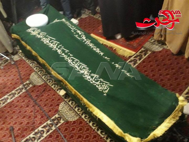 ممثلا الرئيس الأسد … وزير الأوقاف يشارك بتشييع جثمان الشهيد الشيخ محمد عدنان الأفيوني مفتي دمشق وريفها