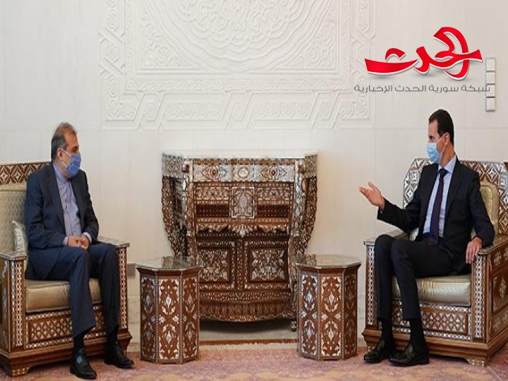 الرئيس الأسد لـ خاجي: المؤتمر الدولي لعودة اللاجئين سيكون خطوة جوهرية في المسار الذي تسير به الحكومة لإنهاء هذا الملف