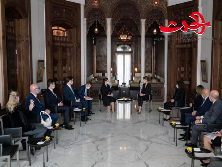 السيدة أسماء الأسد تستقبل مفوضة رئيس روسيا الاتحادية لحقوق الأطفال والحديث يدور حول الجهود السورية والروسية لإخراج الأطفال ال