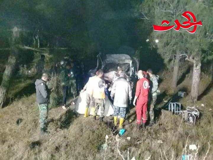 وفاة مواطن و إصابة آخر بحادث مروع على طريق حمص _ دمشق
