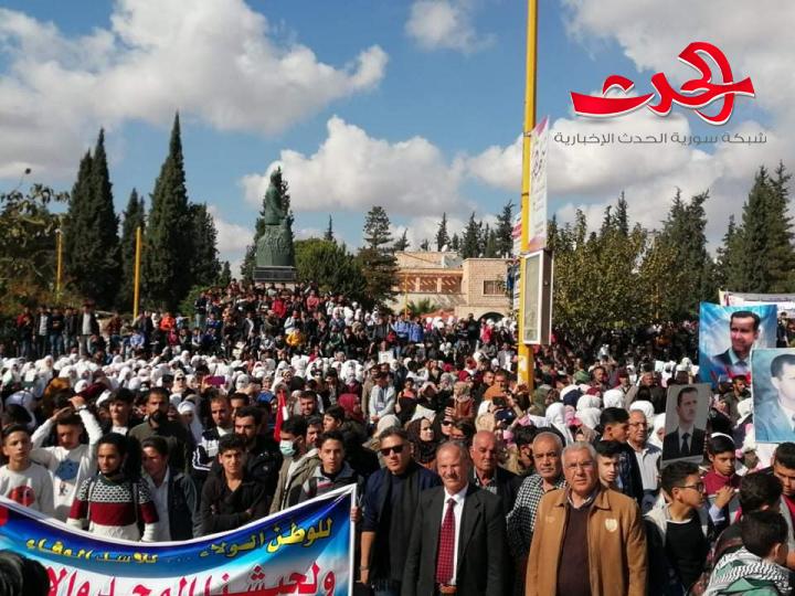 الوفاء للوطن وقفة وطنية جماهيرية غصت فيها شوارع درعا