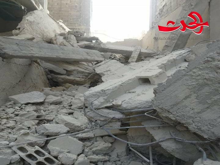 سقوط مبنى في بيت سحم من ثلاثة طوابق