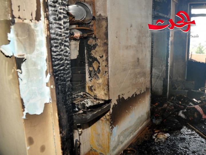 إخماد حريق جراء ماس كهربائي في المدينة الجامعية بدمشق والأضرار مادية