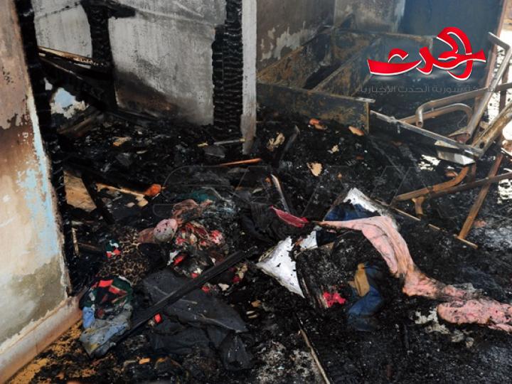 إخماد حريق جراء ماس كهربائي في المدينة الجامعية بدمشق والأضرار مادية