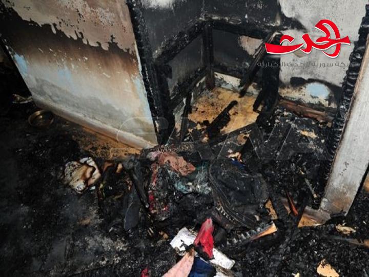 إخماد حريق جراء ماس كهربائي في المدينة الجامعية بدمشق والأضرار مادية