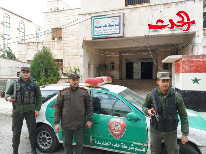 قسم شرطة حلب الجديدة بحلب يلقي القبض على مطلق النار وقاتل الفتاة
