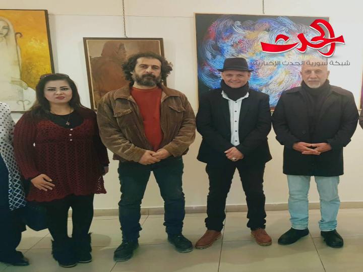 الفنان التشكيلي د.محمد غنوم مُكرّماً ضمن أيام الثقافة السورية في ثقافي أبي رمانة