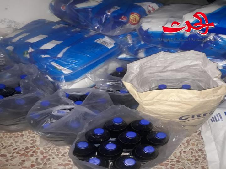 ضبط ورشة تصنع مواد غذائية غير مرخصة بطرطوس