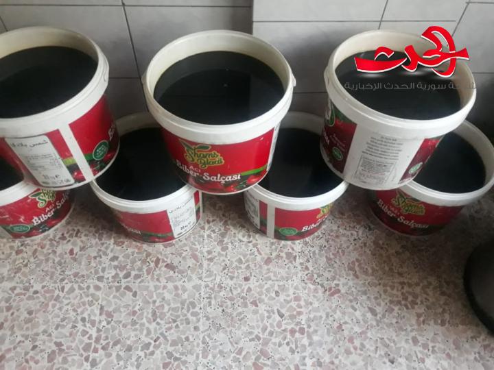 ضبط ورشة تصنع مواد غذائية غير مرخصة بطرطوس