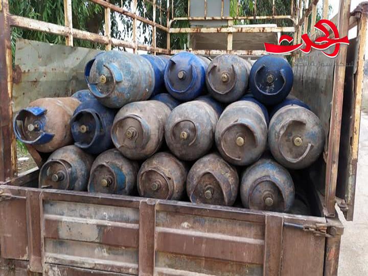 ضبط عشرات اسطوانات الغاز مهربة للسوق السوداء في حماة