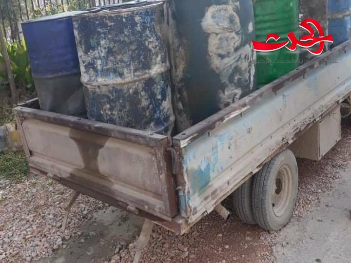 في ريف دمشق...ضبط سيارة تتاجر بالمازوت في السوق السوداء بسعر 1050 ليرة سورية