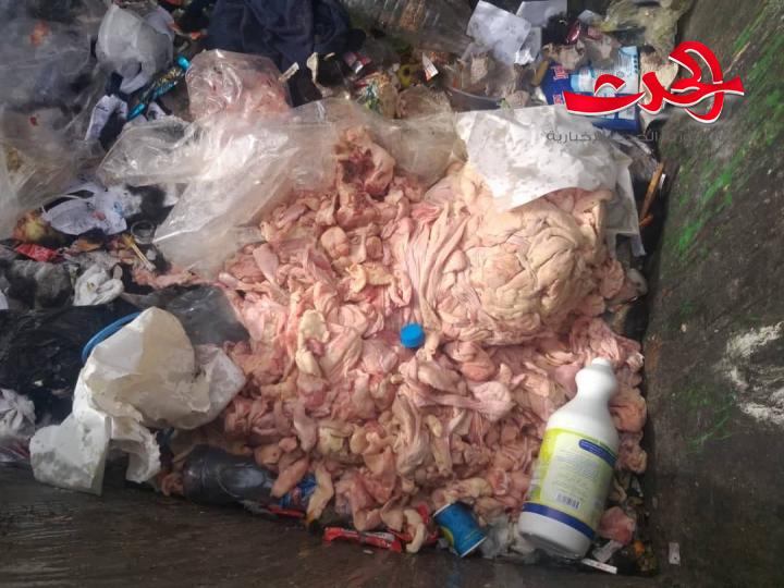 ضبط أسماك فاسدة وجلود لإعداد معجنات الصفيحة في دمشق