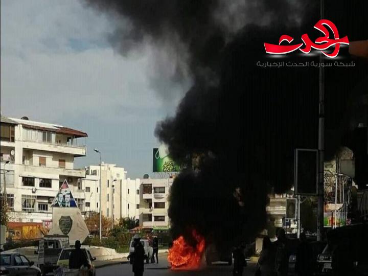 اطفاء الللاذقية: حريق دوار هارون ليس عملا تخريبيا