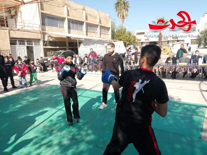 90 لاعبا في بطولة كيك بوكسينغ درعا المفتوحة
