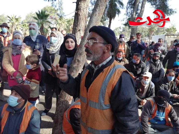 مجلس مدينة درعا يكرم  عمال النظافة