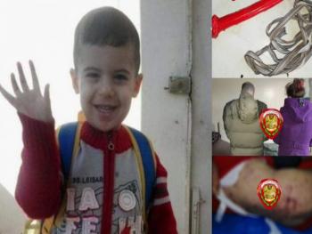 جريمة مروعة في القرداحة أب وزوجته يقتل ابنه بعصا مدببة مليئة بالبراغي وسيخ للكي!!