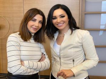 الصور الأولى لنانسي عجرم وزوجها بعد الإفراج عنه