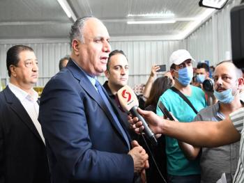 الوزير البرازي يفتتح السوق الشعبي لغرفة ريف دمشق في منطقة كراجات العباسيين 