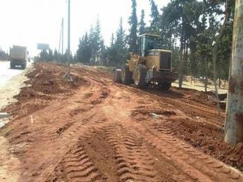 تأهيل مدخل حلب الغربي باتجاه العاصمة على قدم وساق