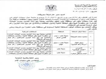 وزارة النفط توقف التعامل مع ست محطات وقود في حلب