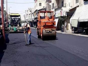انتهاء أعمال تزفيت شارع خالد بن الوليد وطريق الدويلعة الرئيس