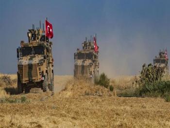 جرح ٣ جنود لجيش الاحتلال التركي غرب حلب بقصف مجهول