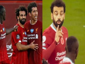 محمد صلاح ينفعل في وجه ساديو ماني