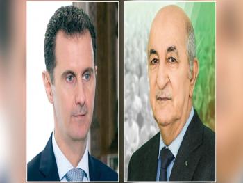 الرئيس الاسد يهنئ الرئيس تبون بشفائه من الكورونا