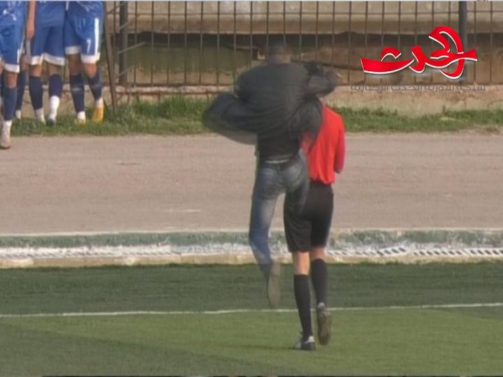 التعرف الى شخصية المشجع الذي ضرب حكم مباراة جبلة والحرجلة