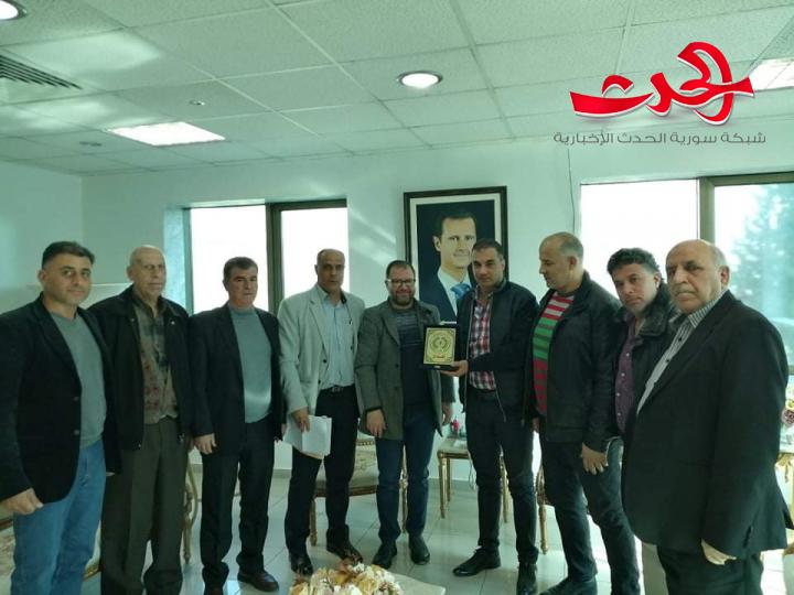 رئيس الإتحاد الرياضي العام يستقبل إدارة نادي الشعلة