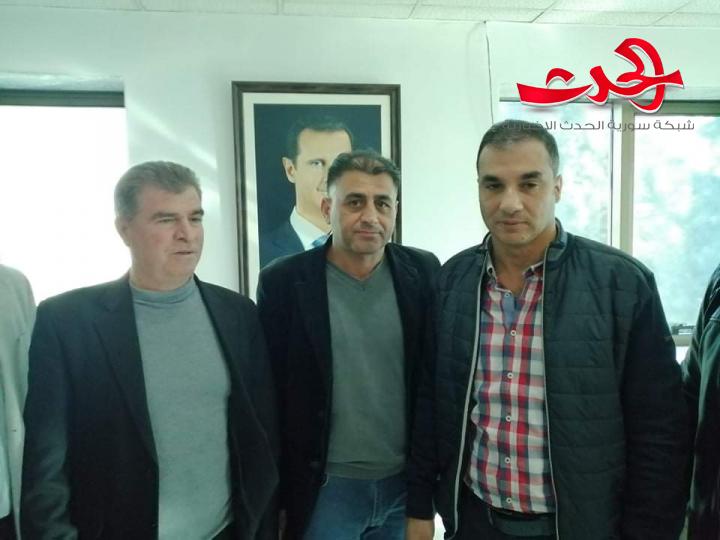 رئيس الإتحاد الرياضي العام يستقبل إدارة نادي الشعلة