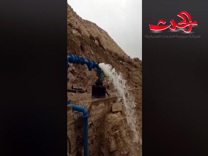 بئر مياه جديدة بالخدمة واثنتان قيد الانتهاء في ضاحية الأسد بريف دمشق