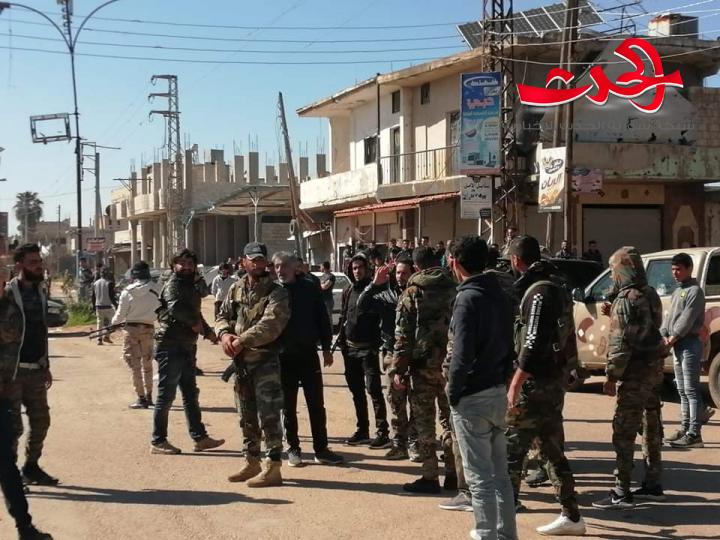 انتشار  وحدات الجيش والشرطة وعودة بعض الدوائر الحكومية إلى مدينة طفس 