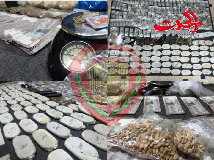 القبض على شبكة ترويج مخدرات وتزوير العملة الجديدة من فئة  خمسة آلاف ليرة
