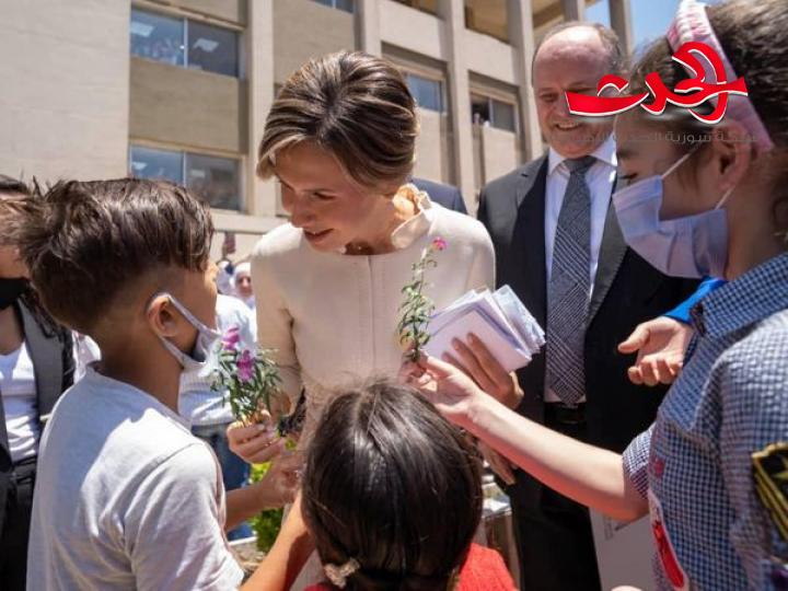 السيدة أسماء الأسد تزور أول مركز لزرع الخلايا الجذعية الدموية والمعالجة الخلوية للأطفال