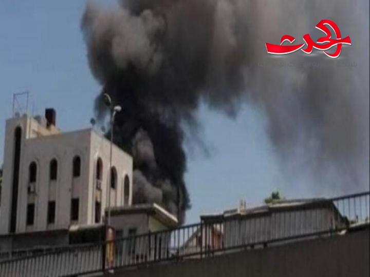 حريق ضخم في العمارة بدمشق وإصابة عدد من رجال الإطفاء