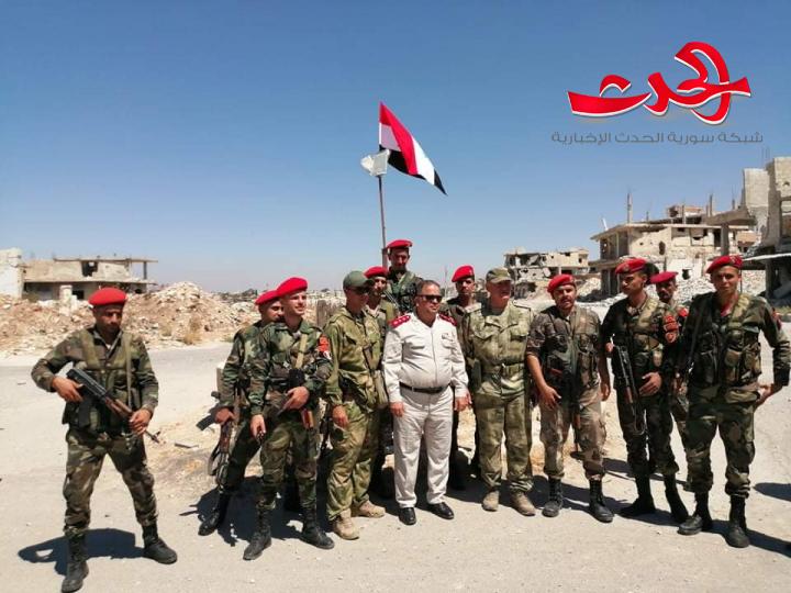 إعادة افتتاح قسم شرطة المنشية بدرعا البلد