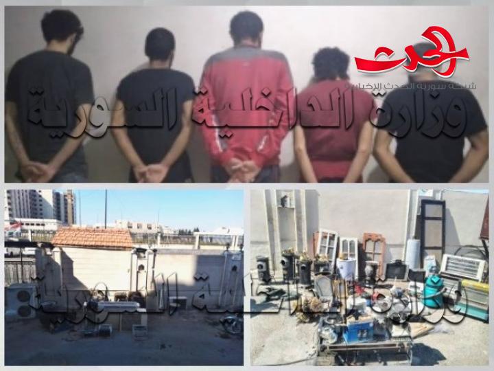 القبض على عصابة سرقة بمدينة حمص والأمن يسترد قسم من المسروقات