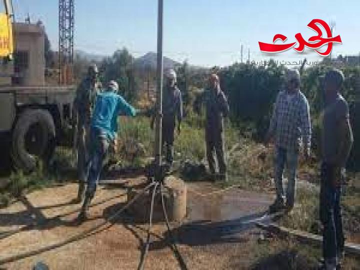 في السويداء : إعادة خمس آبار للخدمة.