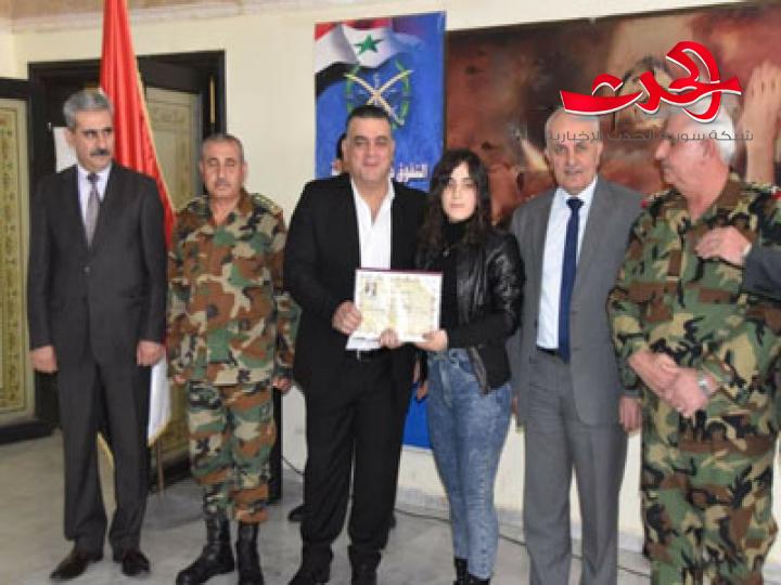 في طرطوس : برعاية الرئيس الأسد.. تكريم المتفوقين من أبناء العسكريين والشهداء والمفقودين والجرحى..